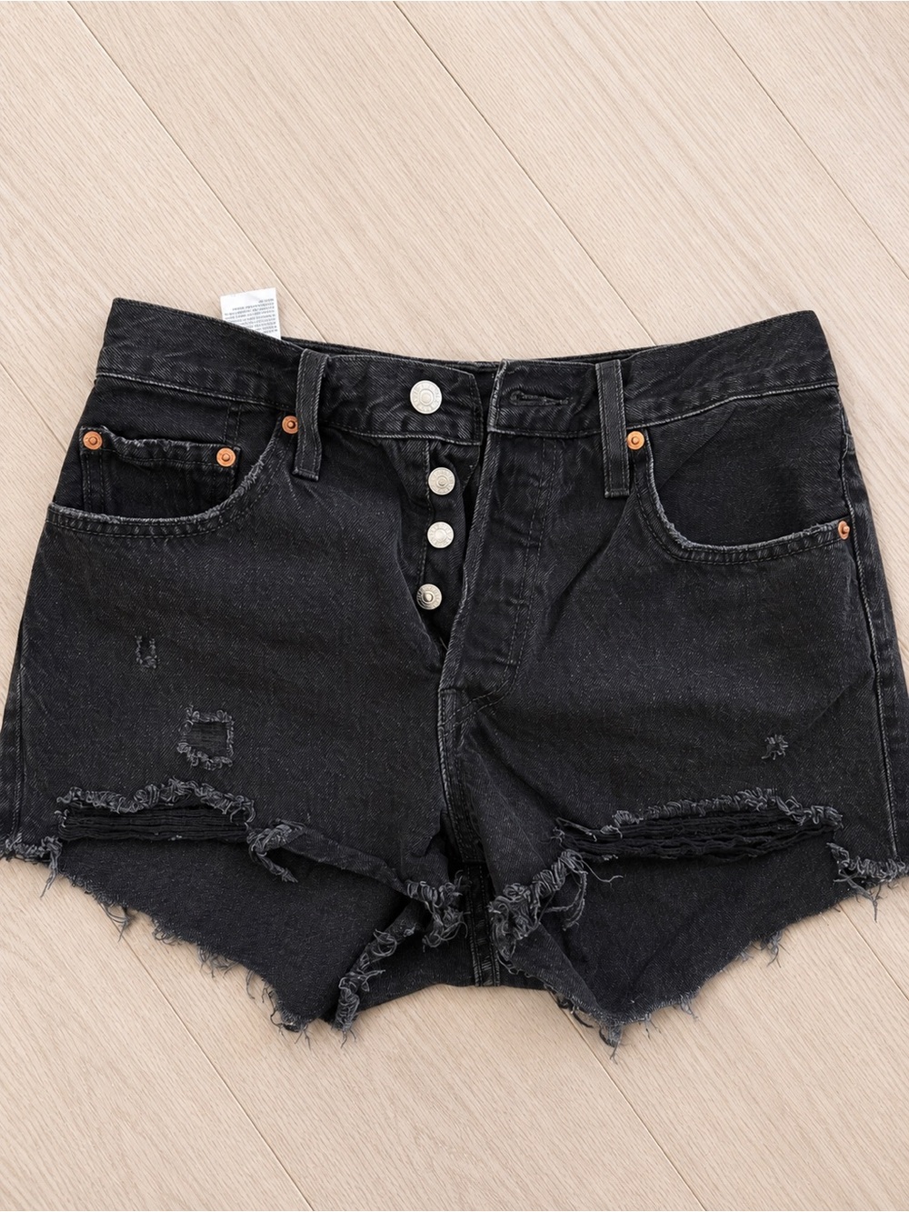 🖤 Levi’s 501 Original High-Rise Denim Shorts | Vintage Black